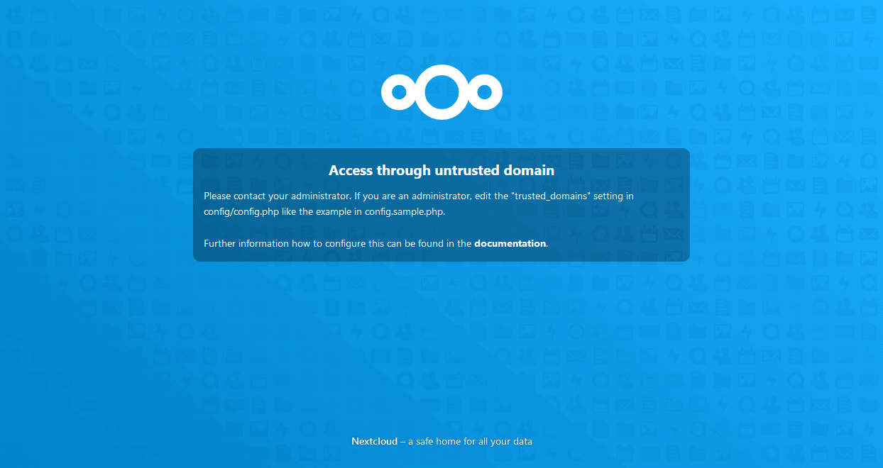 nextcloud-untrust-error