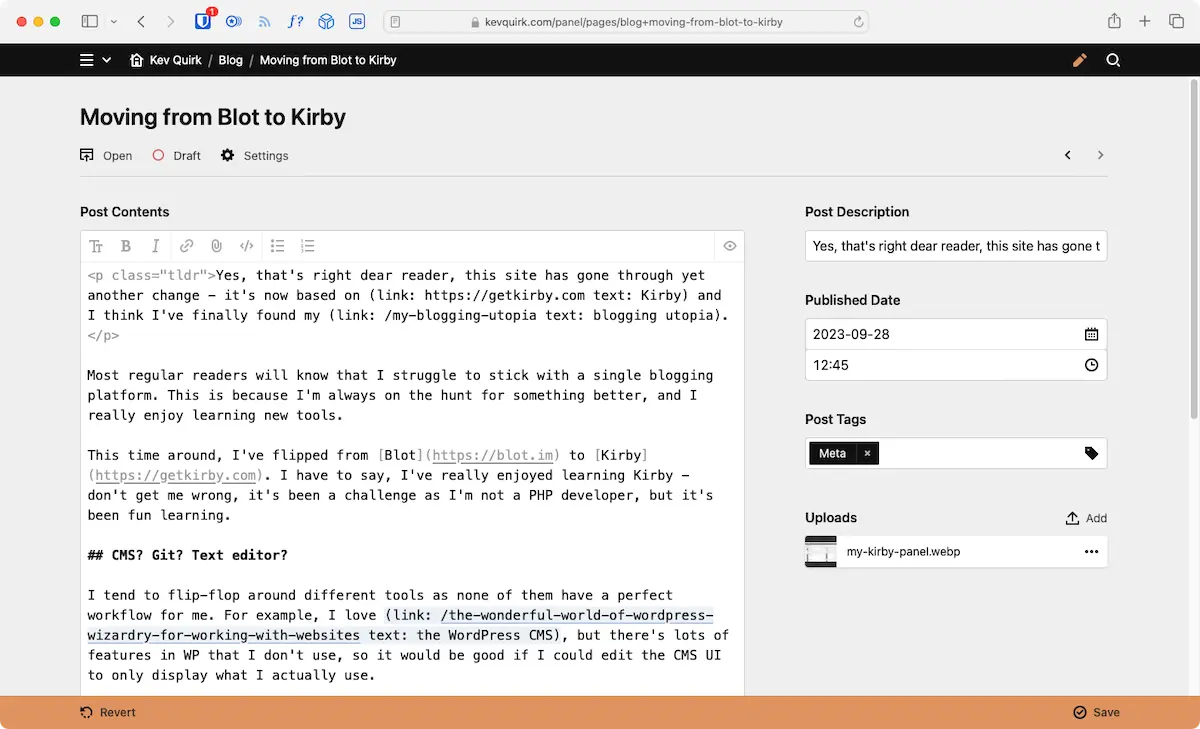 kirby-post-editor