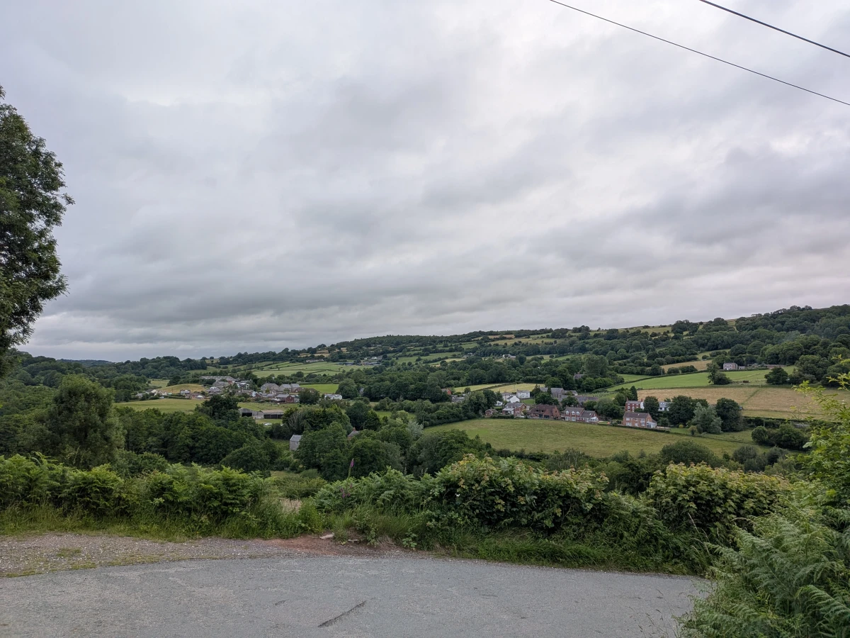 View over the hills as I climb up.